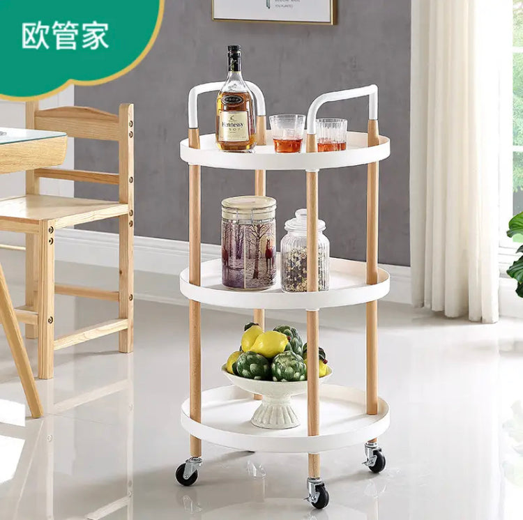 Creative 3 Layer Storage Cart, Multifunctional Rack For Kitchen, Food Serving Trolley Creative 3 Layer Storage Cart, Multifunctional Rack For Kitchen, Food Serving Trolley